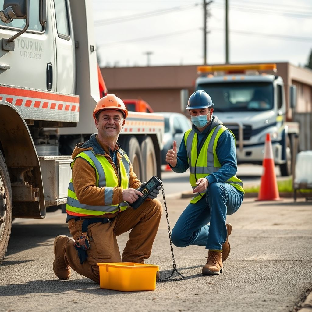 A professional tow truck operator from Cheap Towing Victoria securing a vehicle onto a flatbed in Sooke, BC, with a focus on safe and careful handling.
